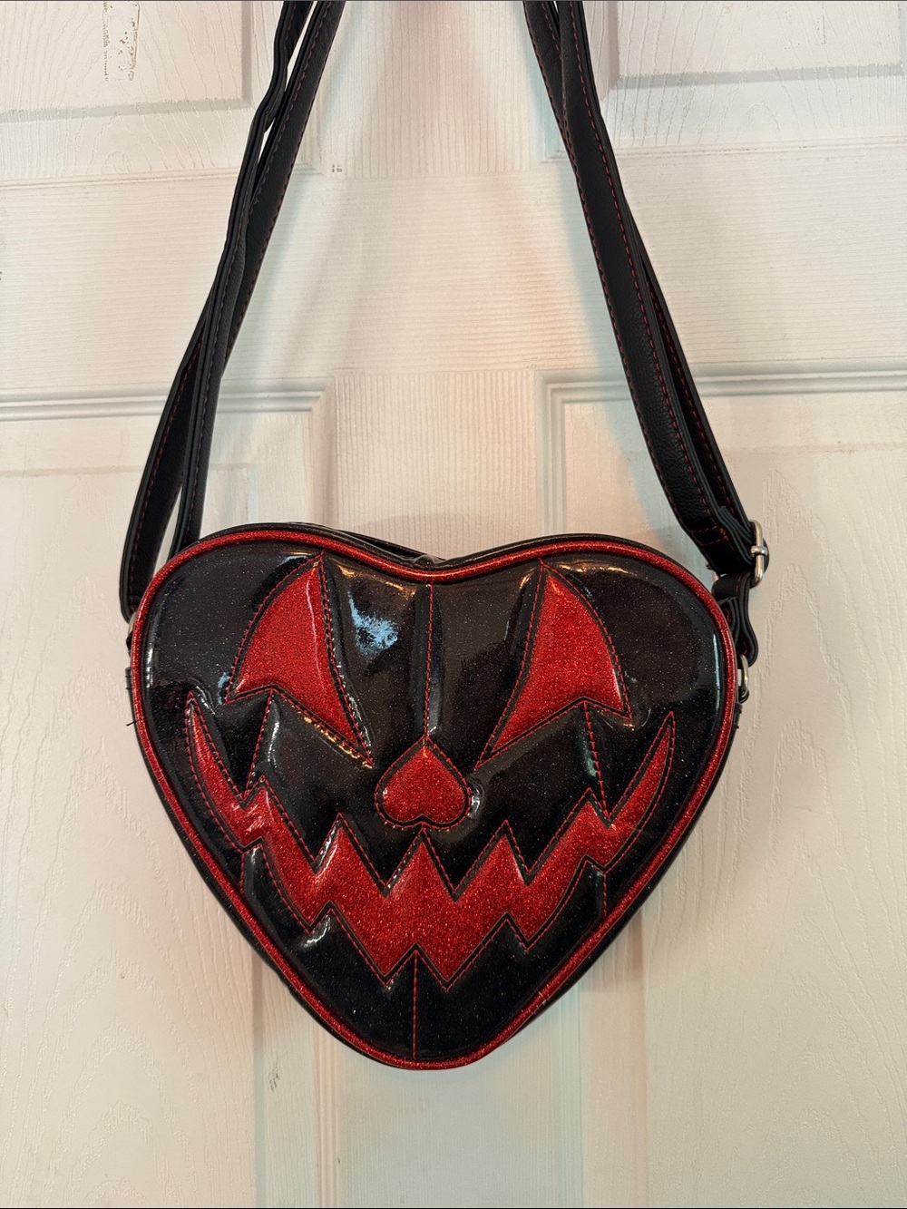 Love Pain and Stitches | Pumpkin Kult Heart Shaped Bag